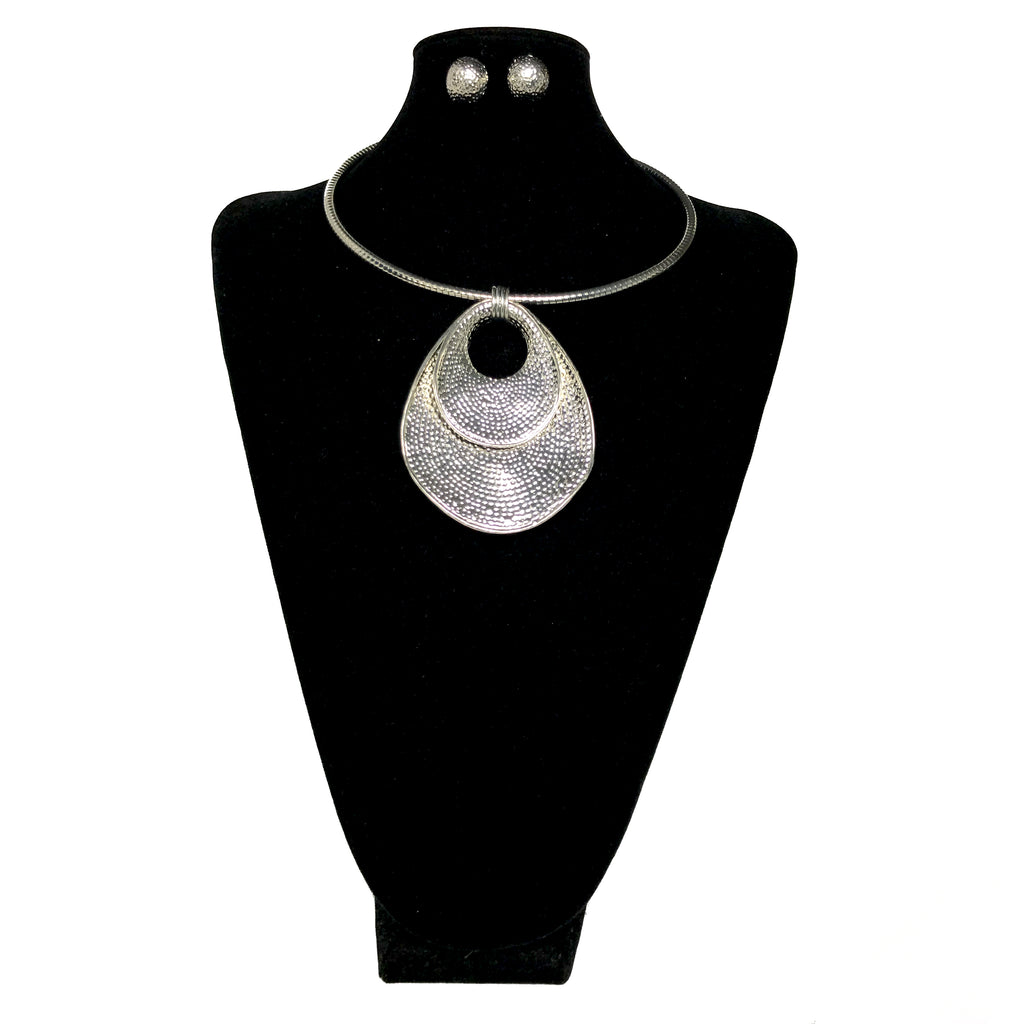 Assorted Metal Double Pendant Necklace Set