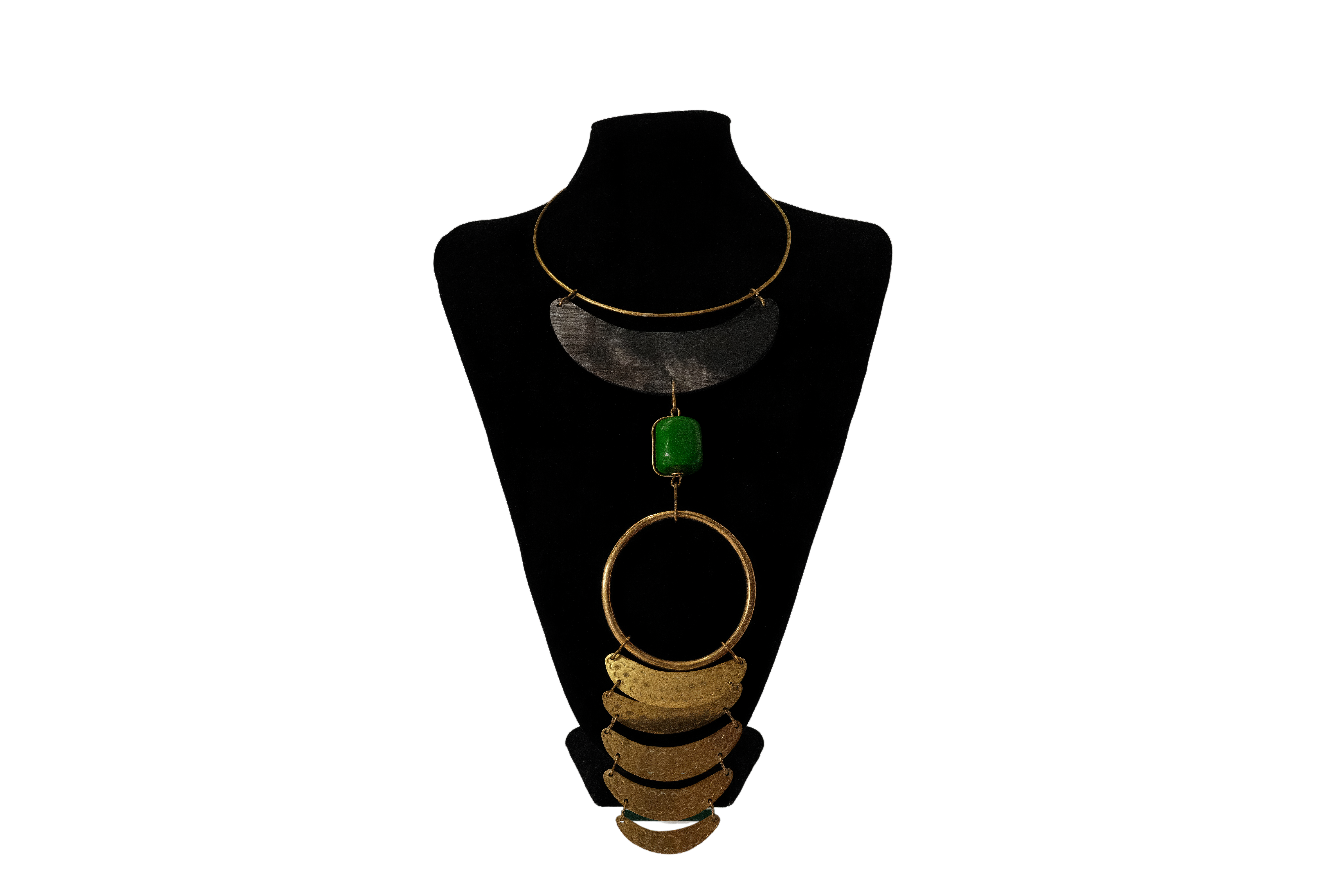 Brass Jewelled Necklace