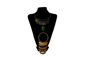 Brass Jewelled Necklace