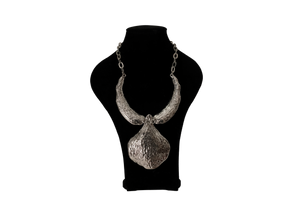 Hammered Silver Brass Necklace