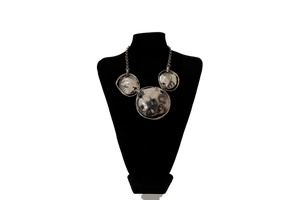 Dual-Circle Brass Necklace