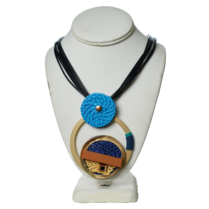 Cord with Circle Pendant Necklace