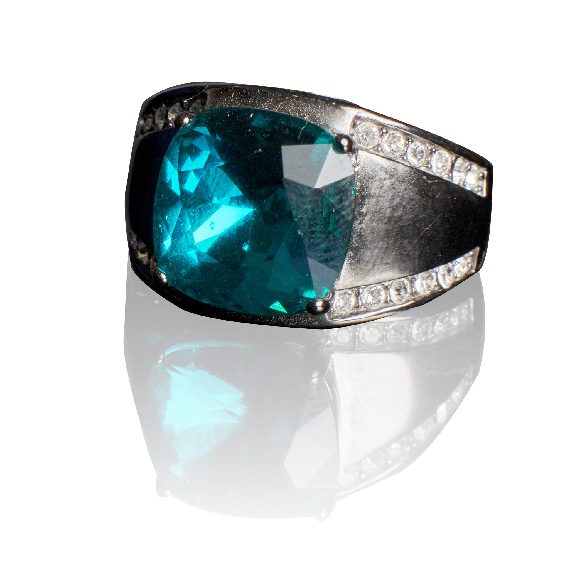 Blue Stone Stainless Steel Ring