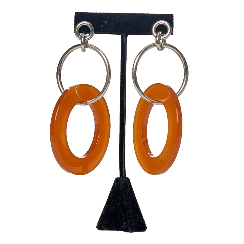 Orange Link Earrings