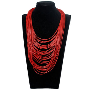 Red Multi-Cord Necklace