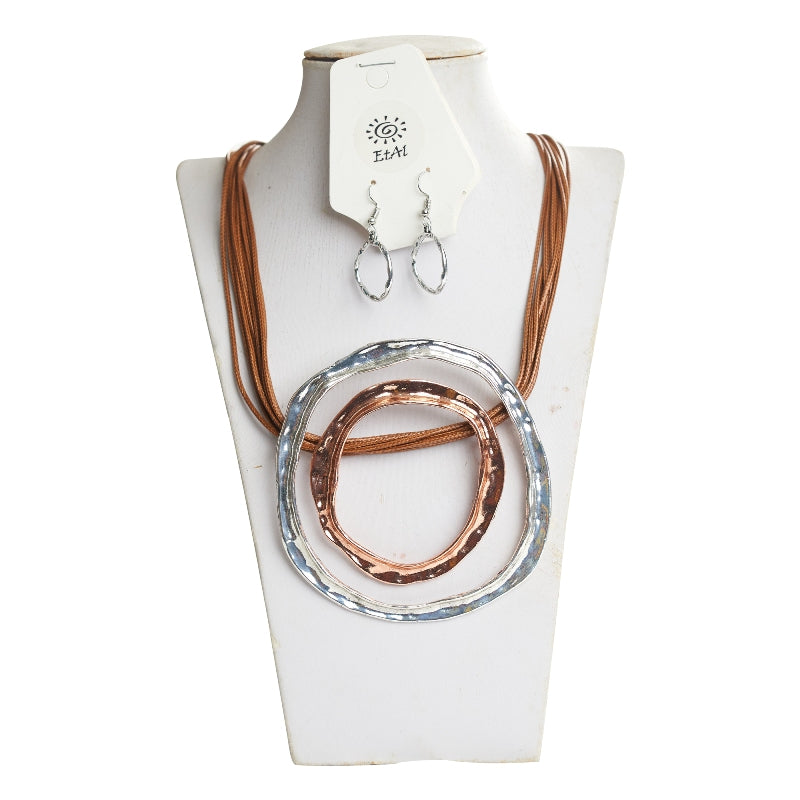 Rose Gold and Silver Necklace Set