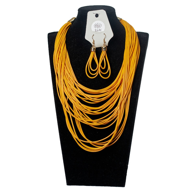 Yellow Multi-Cord Necklace